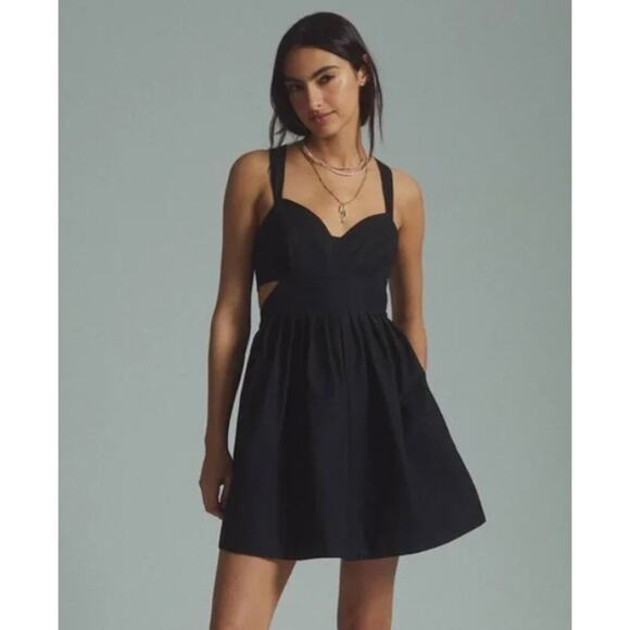 Anthropologie Dresses & Skirts - NWT Anthropologie Maeve Babydoll Mini Pleated Cutout Dress Size 4